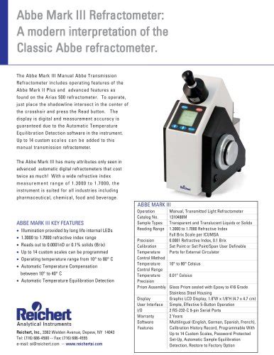 abbe refractometer manual pdf